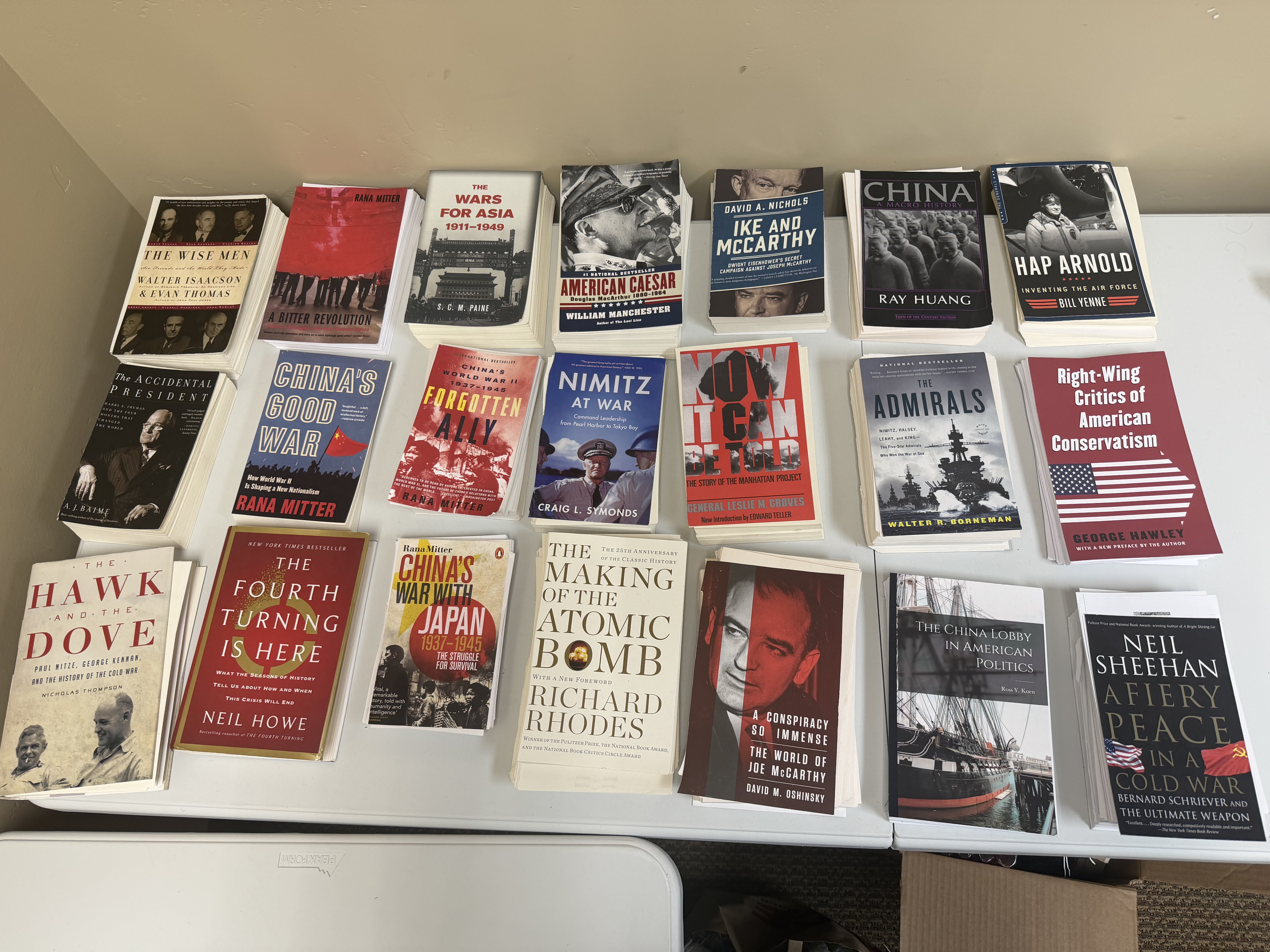 Books with spines cut off