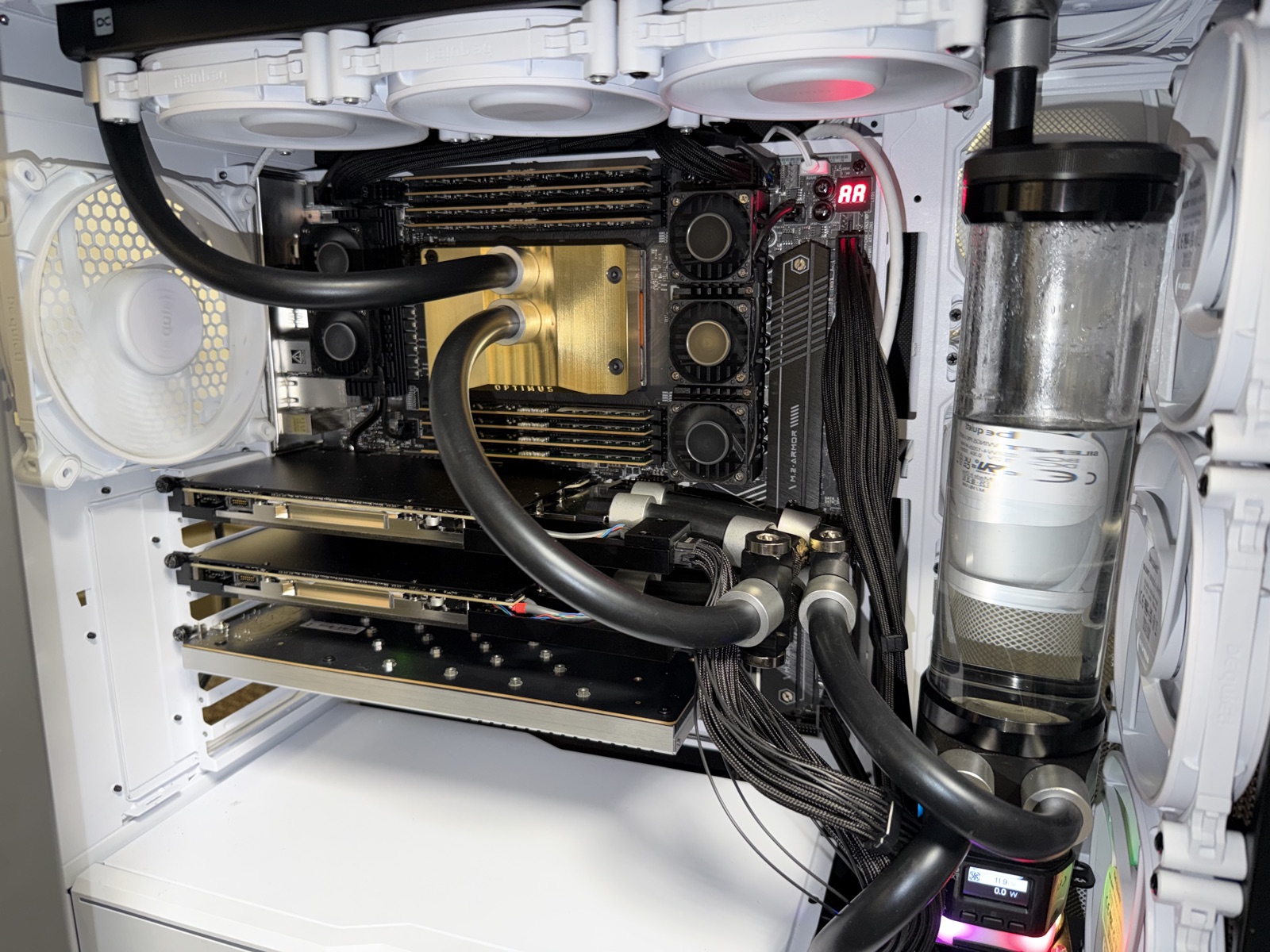 workstation-1 in the white Dark Base Pro 901 — its current configuration