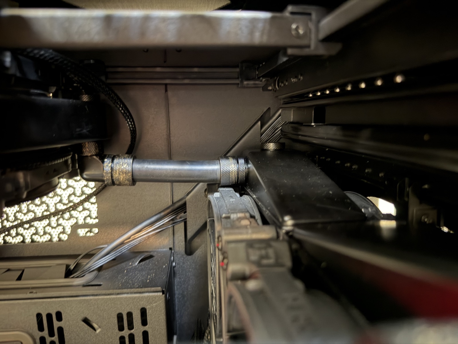 A hard connection tying a radiator into the loop