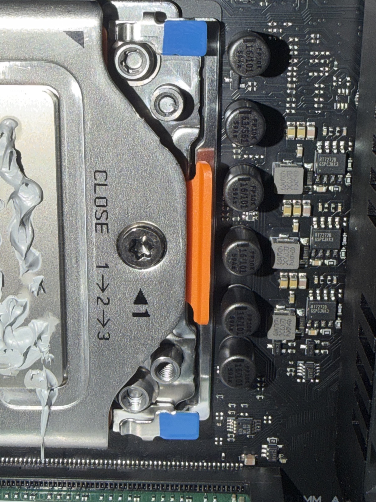 Where the screw stripped and snapped off in the board — the moment it all went wrong